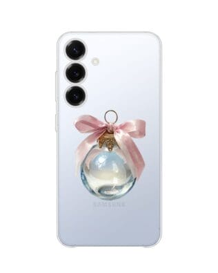 Etui do Samsung Galaxy S25 Plus przeźroczyste, silikonowe Flexi, Przytulne święta, Kryształowa bombka