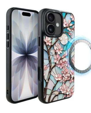 Etui do iPhone 17 IBIZU DropGuard Matt z MagSafe, Barwy Szkła, Księżycowa Wiśnia