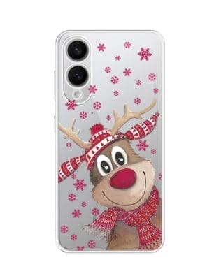 Etui do Samsung Galaxy S25 Edge przeźroczyste, silikonowe Flexi, Renifer