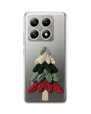 Etui do Xiaomi 14T przeźroczyste, silikonowe Flexi, Przytulne święta, Dziana choinka