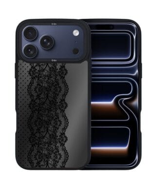 Etui do iPhone 17 Pro IBIZU DropGuard Matt z MagSafe, Midnight, Ornamentowa koronka