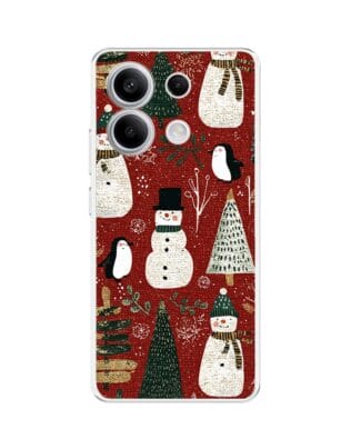 Etui do Xiaomi Redmi Note 13 Pro 5G przeźroczyste, silikonowe Flexi, Przytulne święta, Rustykalna świąteczna kraina