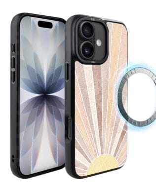 Etui do iPhone 17 IBIZU DropGuard Matt z MagSafe, Boho, Wschód słońca