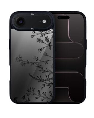 Etui do iPhone Air IBIZU DropGuard Matt z MagSafe, Midnight, Dotyk kwiatów