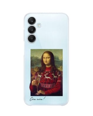 Etui do Samsung Galaxy M35 5G przeźroczyste, silikonowe Flexi, Mona Lisa z szampanem