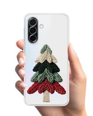 Etui do Samsung Galaxy A36 5G przeźroczyste, silikonowe Flexi, Przytulne święta, Dziana choinka