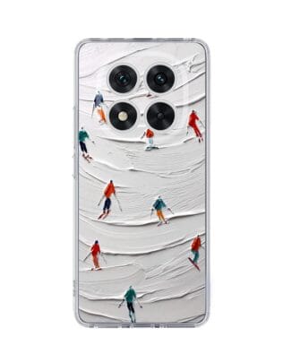 Etui do Xiaomi Redmi Note 14 5G przeźroczyste, silikonowe Flexi, Zimowa magia, Narciarski obraz
