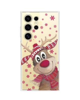 Etui do Samsung Galaxy S24 Ultra przeźroczyste, silikonowe Flexi, Renifer