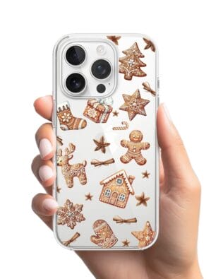 Etui do iPhone 15 Pro przeźroczyste, silikonowe Flexi, Magia pierniczków