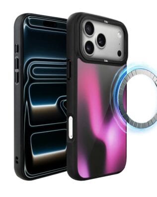 Etui do iPhone 17 Pro IBIZU DropGuard Matt z MagSafe, Twilight Dreams, Magenta Flow