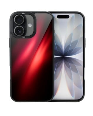 Etui do iPhone 17 IBIZU DropGuard Matt z MagSafe, Twilight Dreams, Czerwona Nebula