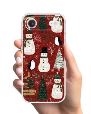 Etui do iPhone Air przeźroczyste, silikonowe Flexi, Przytulne święta, Rustykalna świąteczna kraina