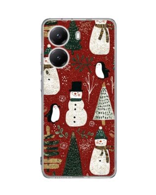 Etui do Xiaomi POCO X7 Pro przeźroczyste, silikonowe Flexi, Przytulne święta, Rustykalna świąteczna kraina