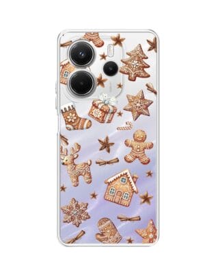 Etui do Xiaomi Redmi Note 14 4G przeźroczyste, silikonowe Flexi, Magia pierniczków