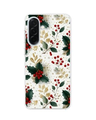 Etui do Samsung Galaxy A36 5G z MagSafe przeźroczyste, silikonowe Flexi, Przytulne święta, Ozdoby świąteczne