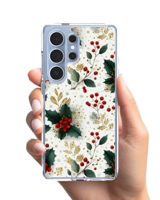 Etui do Samsung Galaxy S25 Ultra z MagSafe przeźroczyste, silikonowe Flexi, Przytulne święta, Ozdoby świąteczne