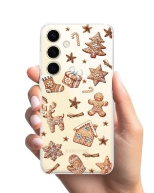 Etui do Samsung Galaxy S24 Plus przeźroczyste, silikonowe Flexi, Magia pierniczków