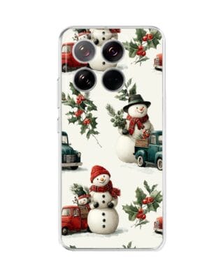 Etui do Xiaomi 14T przeźroczyste, silikonowe Flexi, Przytulne święta, Zimowe miasteczko