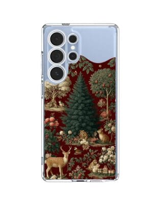 Etui do Samsung Galaxy S25 Ultra przeźroczyste, silikonowe Flexi, Zimowa magia, świąteczny las