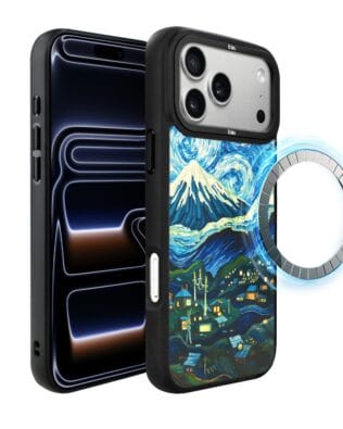 Etui do iPhone 17 Pro IBIZU DropGuard Matt z MagSafe, Van Gogh, gwieździsta noc