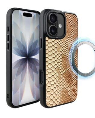 Etui do iPhone 17 IBIZU DropGuard Matt z MagSafe, Zew Natury, Wąż