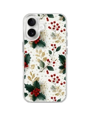 Etui do iPhone 16 Plus z MagSafe przeźroczyste, silikonowe Flexi, Przytulne święta, Ozdoby świąteczne