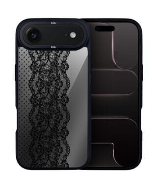 Etui do iPhone Air IBIZU DropGuard Matt z MagSafe, Midnight, Ornamentowa koronka