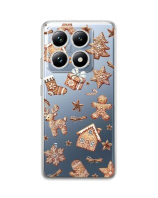 Etui do Xiaomi 14T Pro przeźroczyste, silikonowe Flexi, Magia pierniczków