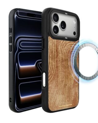 Etui do iPhone 17 Pro Max IBIZU DropGuard Matt z MagSafe, Boho, Piaskowy labirynt