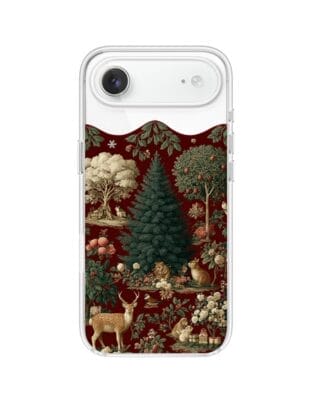 Etui do iPhone Air z MagSafe przeźroczyste, silikonowe Flexi, Zimowa magia, świąteczny las