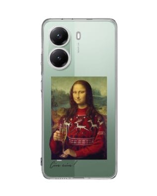 Etui do Xiaomi POCO X7 Pro przeźroczyste, silikonowe Flexi, Mona Lisa z szampanem