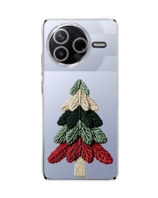 Etui do Xiaomi POCO F7 Pro przeźroczyste, silikonowe Flexi, Przytulne święta, Dziana choinka
