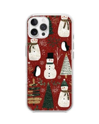 Etui do iPhone 12 Pro przeźroczyste, silikonowe Flexi, Przytulne święta, Rustykalna świąteczna kraina