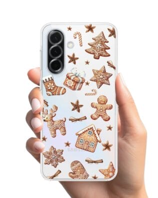 Etui do Samsung Galaxy A36 5G przeźroczyste, silikonowe Flexi, Magia pierniczków