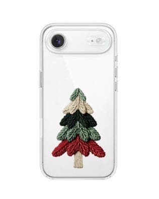Etui do iPhone Air przeźroczyste, silikonowe Flexi, Przytulne święta, Dziana choinka