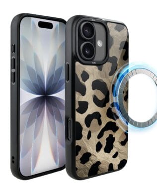 Etui do iPhone 17 IBIZU DropGuard Matt z MagSafe, Zew Natury, Dziki Leopard
