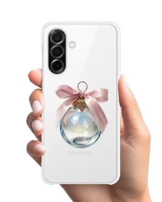 Etui do Samsung Galaxy A26 5G przeźroczyste, silikonowe Flexi, Przytulne święta, Kryształowa bombka