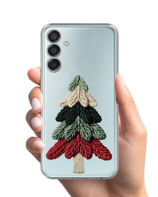 Etui do Samsung Galaxy M15 5G przeźroczyste, silikonowe Flexi, Przytulne święta, Dziana choinka