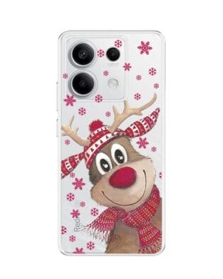 Etui do Xiaomi Redmi Note 13 Pro 5G przeźroczyste, silikonowe Flexi, Renifer