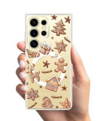 Etui do Samsung Galaxy S24 Ultra z MagSafe przeźroczyste, silikonowe Flexi, Magia pierniczków