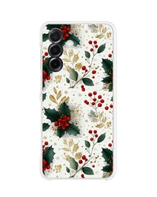 Etui do Samsung Galaxy A26 5G przeźroczyste, silikonowe Flexi, Przytulne święta, Ozdoby świąteczne