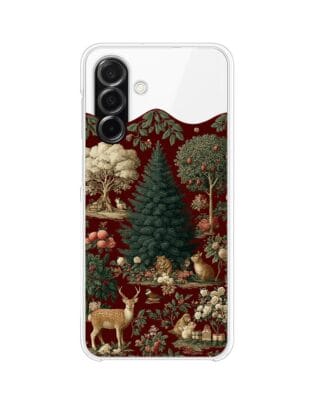 Etui do Samsung Galaxy A26 5G przeźroczyste, silikonowe Flexi, Zimowa magia, świąteczny las