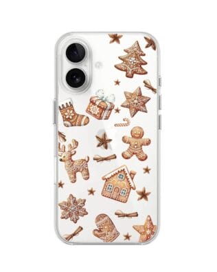 Etui do iPhone 16 Plus przeźroczyste, silikonowe Flexi, Magia pierniczków