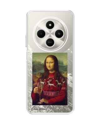Etui do Xiaomi POCO C75 przeźroczyste, silikonowe Flexi, Mona Lisa z szampanem
