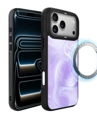 Etui do iPhone 17 Pro IBIZU DropGuard Matt z MagSafe, Ethereal Essence, Lawendowy wir