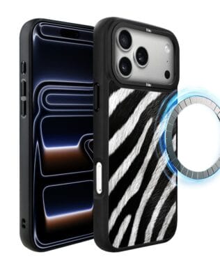 Etui do iPhone 17 Pro IBIZU DropGuard Matt z MagSafe, Zew Natury, Zebra