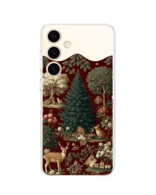 Etui do Samsung Galaxy S24 Plus przeźroczyste, silikonowe Flexi, Zimowa magia, świąteczny las