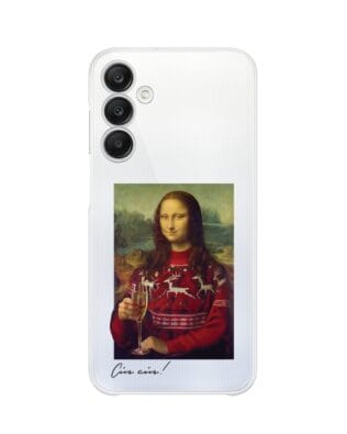 Etui do Samsung Galaxy A25 5G przeźroczyste, silikonowe Flexi, Mona Lisa z szampanem