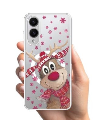 Etui do Samsung Galaxy S25 Edge z MagSafe przeźroczyste, silikonowe Flexi, Renifer