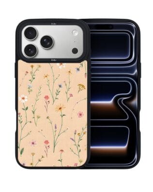 Etui do iPhone 17 Pro IBIZU DropGuard Matt z MagSafe, Pastel Bloom, Koralowa łąka